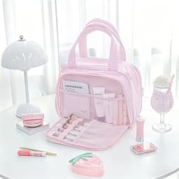 Large Capacity Women Makeup Bag Organizer Portable Travel Toiletry Case Stand Up Cosmetic Storage Pouch Waterproof Vanity Bag