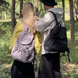 Fashionable Casual Drawstring Backpack for Women 2025 Fashion Large Capacity Lightweight Pleated Backpack for Outdoor Travel