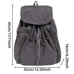 Fashionable Casual Drawstring Backpack for Women 2025 Fashion Large Capacity Lightweight Pleated Backpack for Outdoor Travel