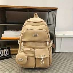 Backpack Simple Large Capacity Sports Travel Backpack Junior High School Leisure Backpack Tutorial Bag