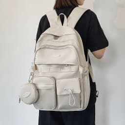 Backpack Simple Large Capacity Sports Travel Backpack Junior High School Leisure Backpack Tutorial Bag