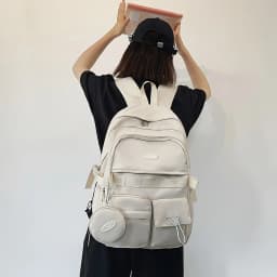 Backpack Simple Large Capacity Sports Travel Backpack Junior High School Leisure Backpack Tutorial Bag