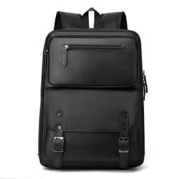 Fashion Men Backpack PU Leather Bagpack Large Laptop Backpacks Male Mochilas Black Schoolbag For Teenagers Boys Brown Sac A Dos