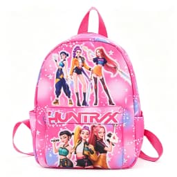 Rose Red 10-Inch Lightweight Backpack Rumi Mira Zoey Saja School Bag for Boys And Girls Moch