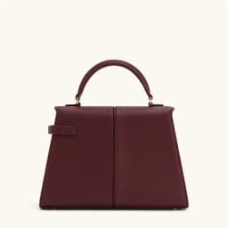 JW PEI Elise Women's Handbag: Mini / Large Square Crossbody Purse - Designer Burgundy Vegan Leather Shoulder Bag