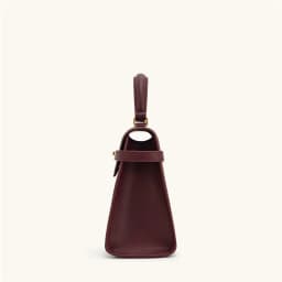 JW PEI Elise Women's Handbag: Mini / Large Square Crossbody Purse - Designer Burgundy Vegan Leather Shoulder Bag