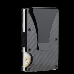 Carbon Fiber Card Holder with Forged Pattern, Metal Card Case, Card Sleeve, Simple Ultra-Thin Anti-Scan Credit Card Box