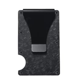 Carbon Fiber Card Holder with Forged Pattern, Metal Card Case, Card Sleeve, Simple Ultra-Thin Anti-Scan Credit Card Box