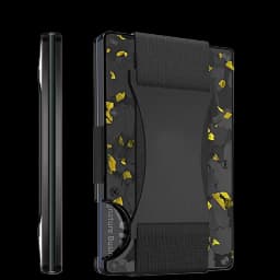 Carbon Fiber Card Holder with Forged Pattern, Metal Card Case, Card Sleeve, Simple Ultra-Thin Anti-Scan Credit Card Box