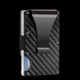 Carbon Fiber Card Holder with Forged Pattern, Metal Card Case, Card Sleeve, Simple Ultra-Thin Anti-Scan Credit Card Box