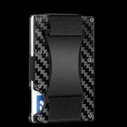 Carbon Fiber Card Holder with Forged Pattern, Metal Card Case, Card Sleeve, Simple Ultra-Thin Anti-Scan Credit Card Box