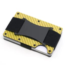 Carbon Fiber Card Holder with Forged Pattern, Metal Card Case, Card Sleeve, Simple Ultra-Thin Anti-Scan Credit Card Box