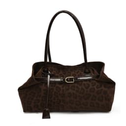 LEFTSIDE Leopard PU Leather Shoulder Bags for Women 2025 Luxury Designer Brand Trend Tote Bag Females Short Handle Handbags