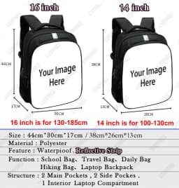 14/16 inch Manga Captain Tsubasa Backpack Men Rucksack Student School Bags for Teenager Daypack Laptop Backpacks Book Bag
