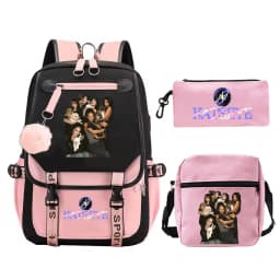 New Katseye Backpack 3pcs Set High Quality Zipper Rucksack Women Men Casual Mochilas College Student School Bag for Teenager