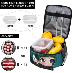 Maomao Chibi Insulated Lunch Bag Thermal Bag Reusable,Lunch Container The Apothecary Diaries Portable Tote Lunch Box Food Bag