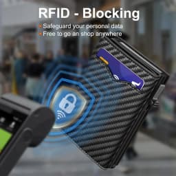 Men Retro Leather RFID Pop‑Up Credit Card Holder Slim Automatic Eject Wallet Multi ID Window Business Male Card Purse