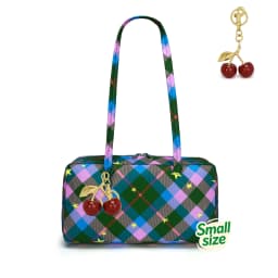Polka Dot Leopard Print Nylon Shoulder Bag with Pendant Korean Tote Bag Women Casual Boston Bowling Bag Large Capacity Travel