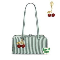 Polka Dot Leopard Print Nylon Shoulder Bag with Pendant Korean Tote Bag Women Casual Boston Bowling Bag Large Capacity Travel