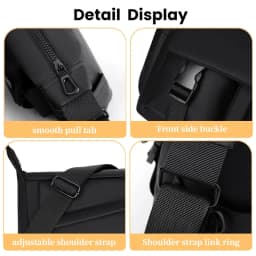 Fashionable Men's Shoulder Bag Multi Layer Mailman Bag Business Travel Crossbody Bag Suitable for Daily Commuting Business