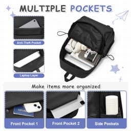 Lightweight Backpack for Women Men High School Middle Bookbag For Teenage Cute College Travel Laptop Backpacks for Girls Boys
