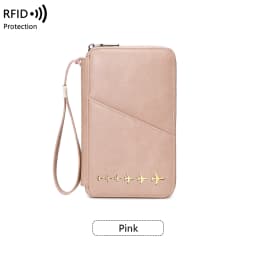 New Family Passport Holder Wallet RFID Blocking Travel Document Storage Bag Women Men Multifunctional PU Leather Passport Wallet