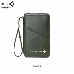 New Family Passport Holder Wallet RFID Blocking Travel Document Storage Bag Women Men Multifunctional PU Leather Passport Wallet