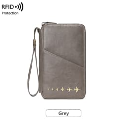 New Family Passport Holder Wallet RFID Blocking Travel Document Storage Bag Women Men Multifunctional PU Leather Passport Wallet