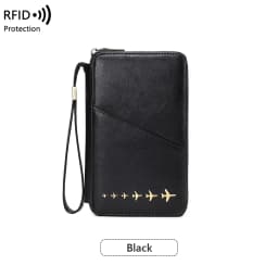 New Family Passport Holder Wallet RFID Blocking Travel Document Storage Bag Women Men Multifunctional PU Leather Passport Wallet