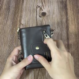 KAVIS RFID Genuine Cowhide Leather Wallet With Coin Pocket For Men Money Card Holder Purse Short Casual Zipper Bifold