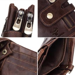 KAVIS RFID Genuine Cowhide Leather Wallet With Coin Pocket For Men Money Card Holder Purse Short Casual Zipper Bifold
