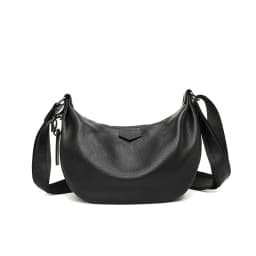 New Women Bags 100% Genuine Leather Underarm Totes Solid Color Commute Handbag Portable Adjustable Half Moon Female Shoulder Bag