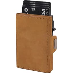 Pop-up Slim RFID Card Holder for Men Minimalist Leather Credit Card Wallet with Coin Purse and Cash Slot Travel Small Purse