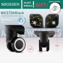 1 Pair of Universal Luggage Wheel Replacement Silent Balanced Wear-Resistant High Quality Universal Caster Luggage Accessories
