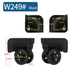 1 Pair of Universal Luggage Wheel Replacement Silent Balanced Wear-Resistant High Quality Universal Caster Luggage Accessories