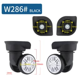 1 Pair of Universal Luggage Wheel Replacement Silent Balanced Wear-Resistant High Quality Universal Caster Luggage Accessories