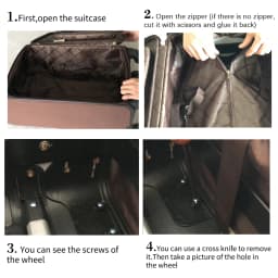 1 Pair of Universal Luggage Wheel Replacement Silent Balanced Wear-Resistant High Quality Universal Caster Luggage Accessories