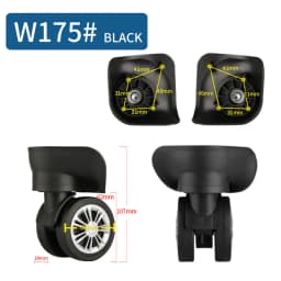 1 Pair of Universal Luggage Wheel Replacement Silent Balanced Wear-Resistant High Quality Universal Caster Luggage Accessories