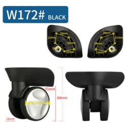 1 Pair of Universal Luggage Wheel Replacement Silent Balanced Wear-Resistant High Quality Universal Caster Luggage Accessories