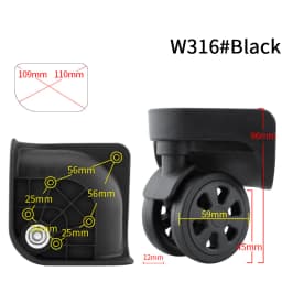1 Pair of Universal Luggage Wheel Replacement Silent Balanced Wear-Resistant High Quality Universal Caster Luggage Accessories