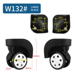 1 Pair of Universal Luggage Wheel Replacement Silent Balanced Wear-Resistant High Quality Universal Caster Luggage Accessories