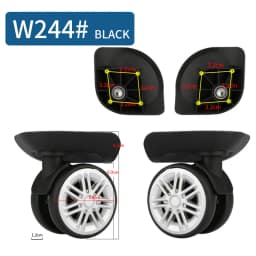 1 Pair of Universal Luggage Wheel Replacement Silent Balanced Wear-Resistant High Quality Universal Caster Luggage Accessories
