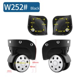 1 Pair of Universal Luggage Wheel Replacement Silent Balanced Wear-Resistant High Quality Universal Caster Luggage Accessories