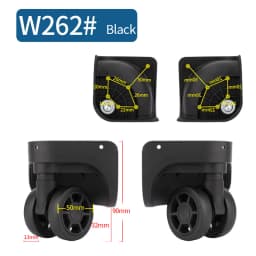 1 Pair of Universal Luggage Wheel Replacement Silent Balanced Wear-Resistant High Quality Universal Caster Luggage Accessories