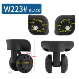 1 Pair of Universal Luggage Wheel Replacement Silent Balanced Wear-Resistant High Quality Universal Caster Luggage Accessories