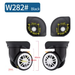 1 Pair of Universal Luggage Wheel Replacement Silent Balanced Wear-Resistant High Quality Universal Caster Luggage Accessories