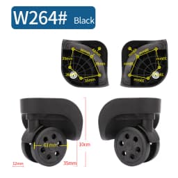 1 Pair of Universal Luggage Wheel Replacement Silent Balanced Wear-Resistant High Quality Universal Caster Luggage Accessories
