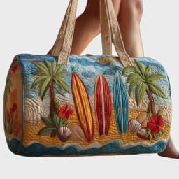Quilted Duffle Bag Large Capacity 3D Quilting Craft Travel Duffel Bag Tote Bags Short-distance Handbag