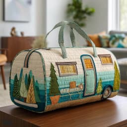 Quilted Duffle Bag Large Capacity 3D Quilting Craft Travel Duffel Bag Tote Bags Short-distance Handbag