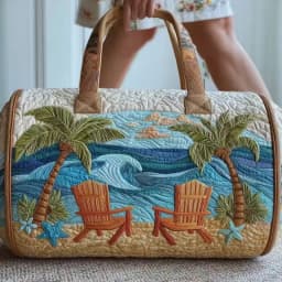 Quilted Duffle Bag Large Capacity 3D Quilting Craft Travel Duffel Bag Tote Bags Short-distance Handbag